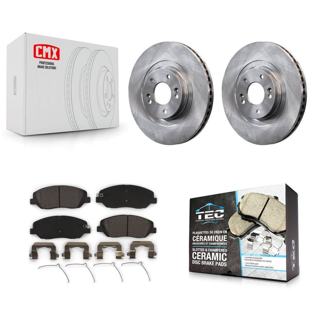 Front Disc Brake Rotors And Ceramic Pads Kit For Hyundai Santa Fe XL