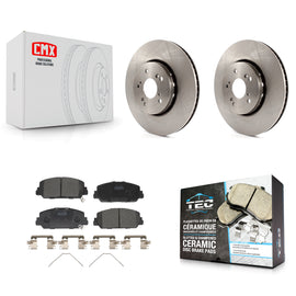 Front Disc Brake Rotors And Ceramic Pads Kit For Acura RDX ILX