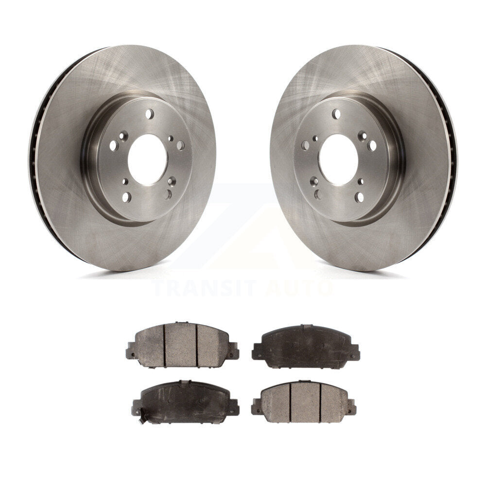 Front Disc Brake Rotors And Ceramic Pads Kit For Honda Accord