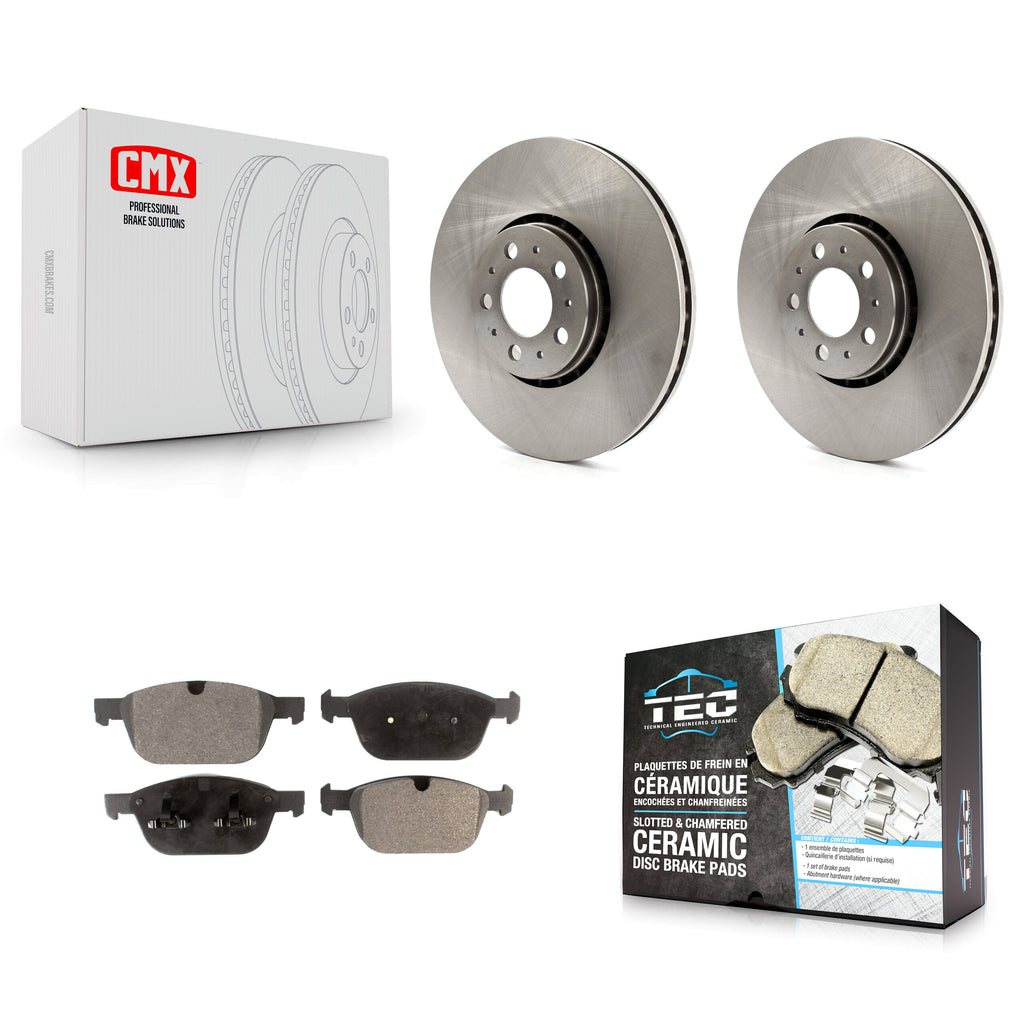 Front Brake Rotor Ceramic Pad Kit For 03-14 Volvo XC90 With 328mm Diameter