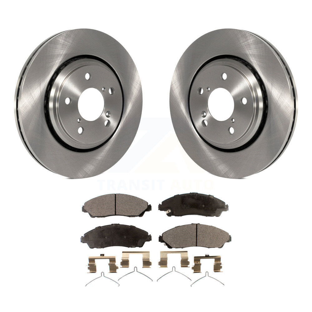 Front Disc Brake Rotors And Ceramic Pads Kit For Honda Pilot Acura MDX Ridgeline