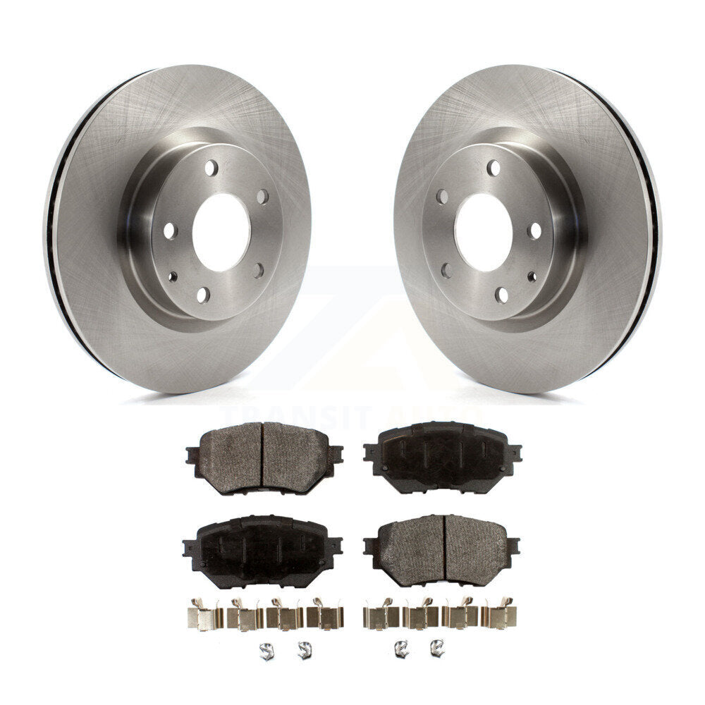 Front Disc Brake Rotors And Ceramic Pads Kit For Mazda 3 Sport 2.5L