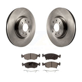 Front Disc Brake Rotors And Ceramic Pads Kit For Fiat 500