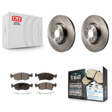 Front Disc Brake Rotors And Ceramic Pads Kit For Fiat 500
