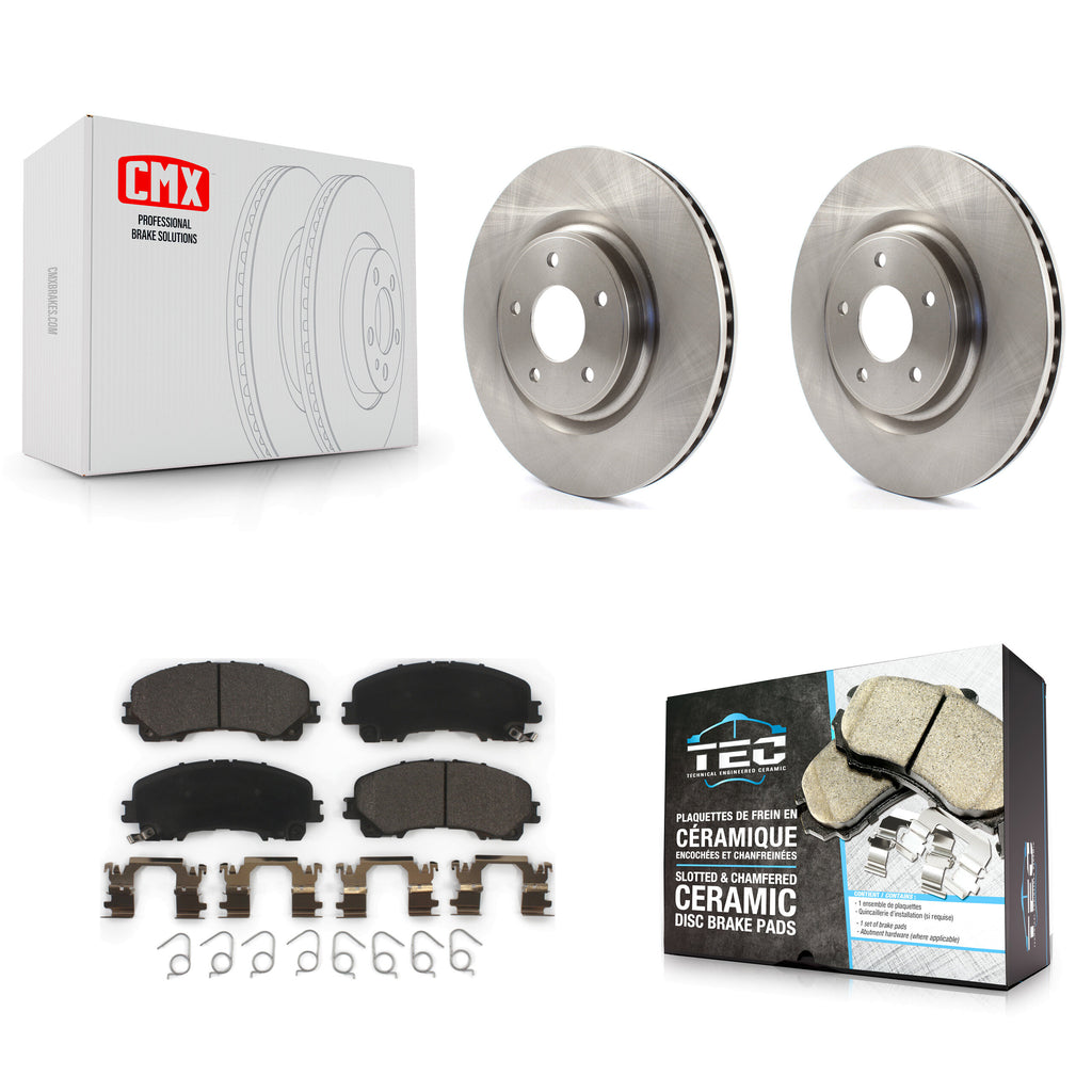 Front Disc Brake Rotors And Ceramic Pads Kit For Nissan Rogue
