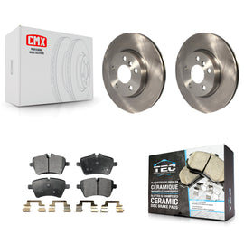 Front Disc Brake Rotors And Ceramic Pads Kit For Mini Cooper