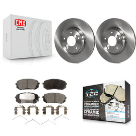 Front Brake Rotor And Ceramic Pad Kit For Hyundai Sonata Kia Optima Niro EV Kona