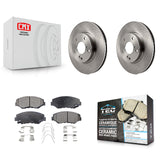 Front Disc Brake Rotors And Ceramic Pads Kit For Honda Civic