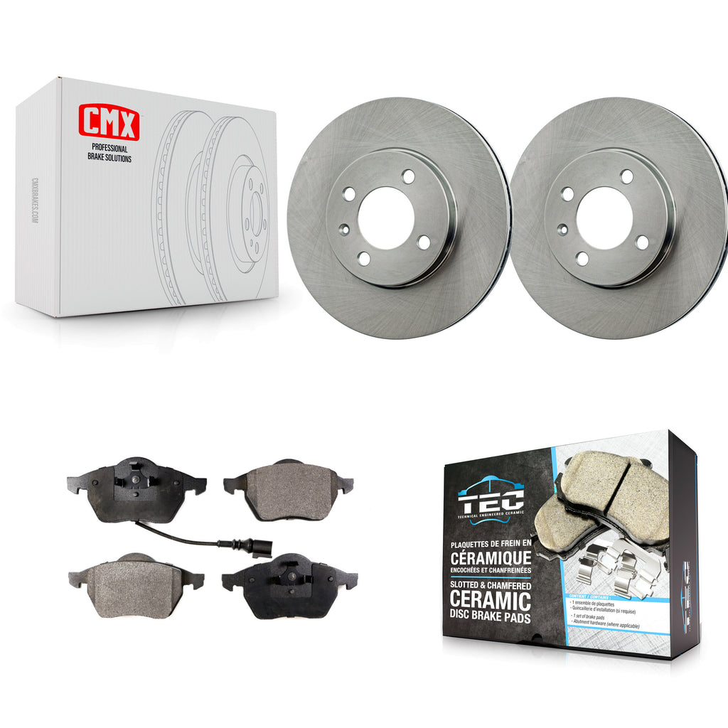 [Front] 1996-1998 Volkswagen Jetta 2.8L Premium OE Brake Rotors & Ceramic Pads Kit For Max Braking