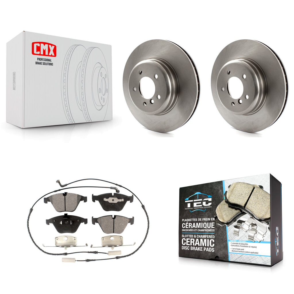 Front Disc Brake Rotors And Ceramic Pads Kit For BMW 650i 535i 550i 645Ci 545i