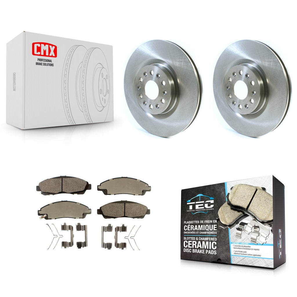 Front Disc Brake Rotors And Ceramic Pads Kit For Cadillac XT5 Buick Enclave XT6