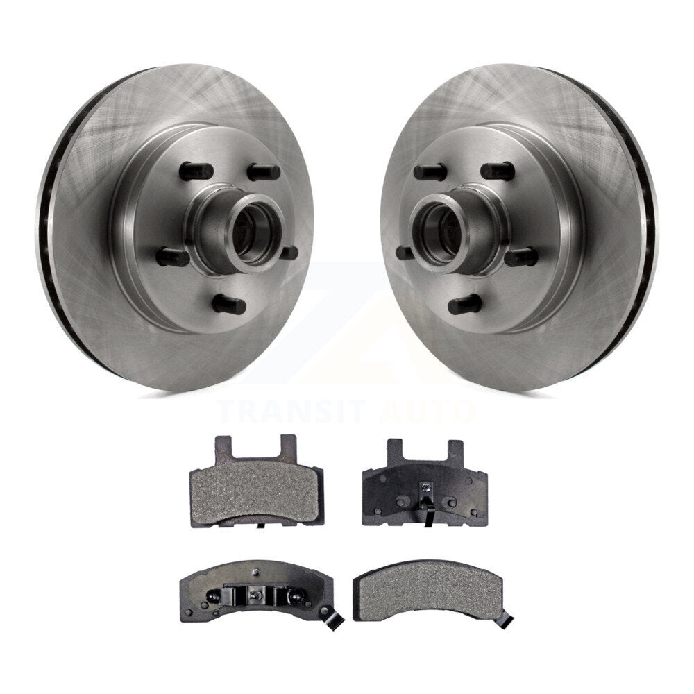 Front Disc Brake Rotors Hub & Ceramic Pad Kit For Chevrolet Tahoe C1500 Suburban