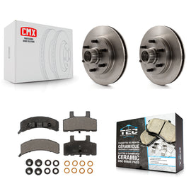Front Brake Rotors & Ceramic Pad Kit For Chevrolet C2500 Express 2500 GMC Savana