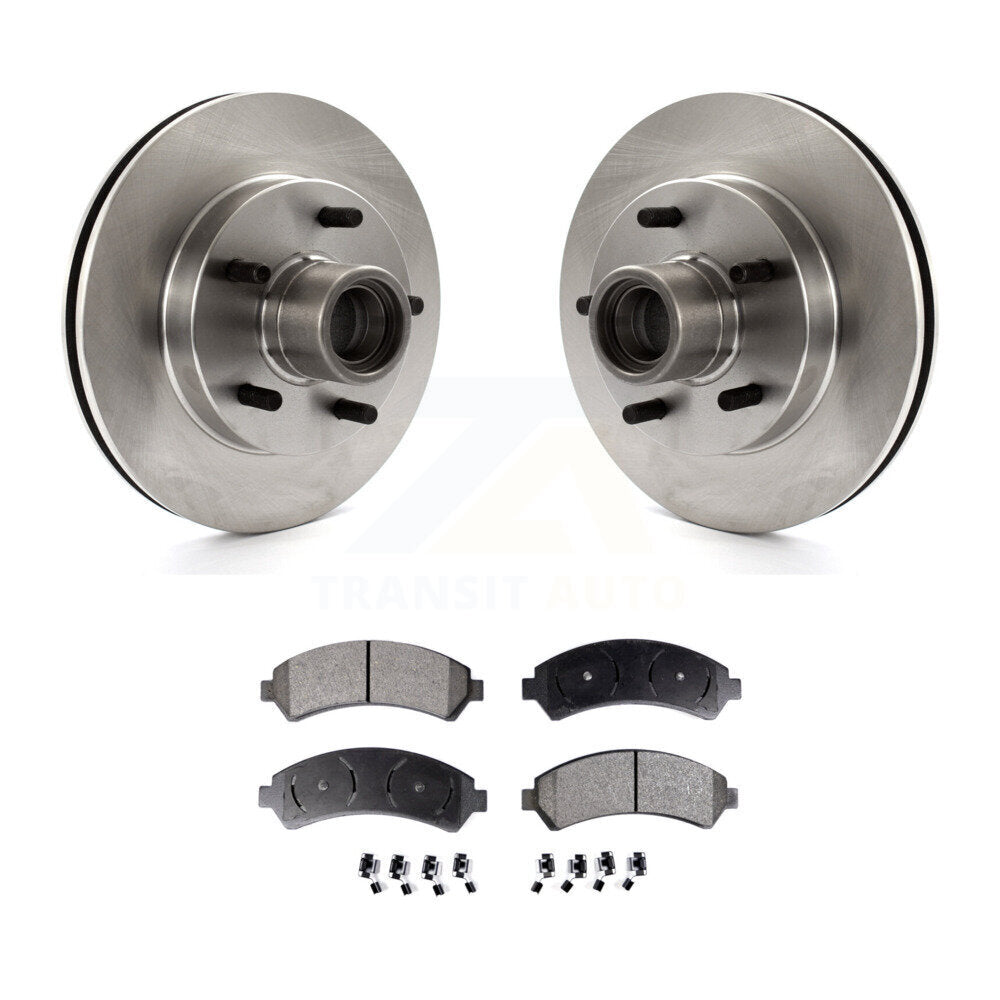 Front Disc Brake Rotors Hub And Ceramic Pads Kit For 2000 Chevrolet Blazer RWD