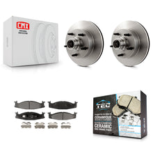 Charger l'image dans la galerie, Front Disc Brake Rotor Hub &amp; Ceramic Pad Kit For Ford E-150 Econoline Club Wagon