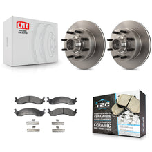 Charger l'image dans la galerie, Front Brake Rotor Hub Ceramic Pad Kit For Ford F-350 F-250 E-250 Econoline E-350