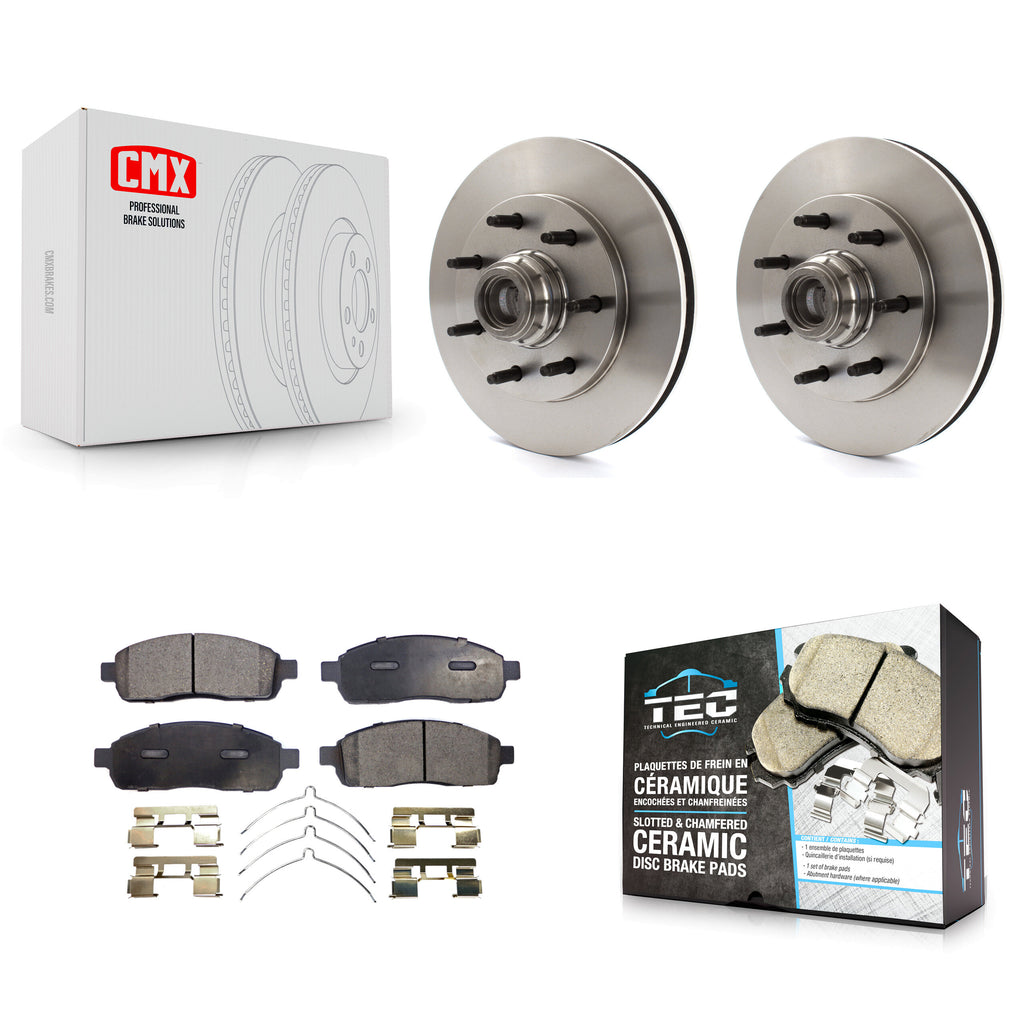 [Front] 2004 Ford F-150 RWD Premium OE Brake Rotors & Ceramic Pads Kit For Max Braking