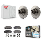 Front Disc Brake Rotors Hub Assembly And Ceramic Pads Kit For Ford F-150