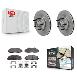 [Front] 2002-2003 Lincoln Blackwood Premium OE Brake Rotors & Ceramic Pads Kit For Max Braking