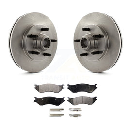 Front Disc Brake Rotors Hub Assembly Ceramic Pad Kit For Ford F-150 Heritage RWD