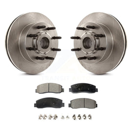 Front Brake Rotors Ceramic Pad Kit For 2005-2007 Ford F-250 Super Duty F-350 RWD
