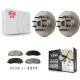 Front Brake Rotors Ceramic Pad Kit For 2005-2007 Ford F-250 Super Duty F-350 RWD