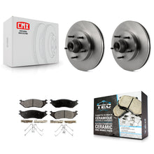 Load image into Gallery viewer, Front Disc Brake Rotor Hub &amp; Ceramic Pad Kit For Ford E-150 Club Wagon Econoline