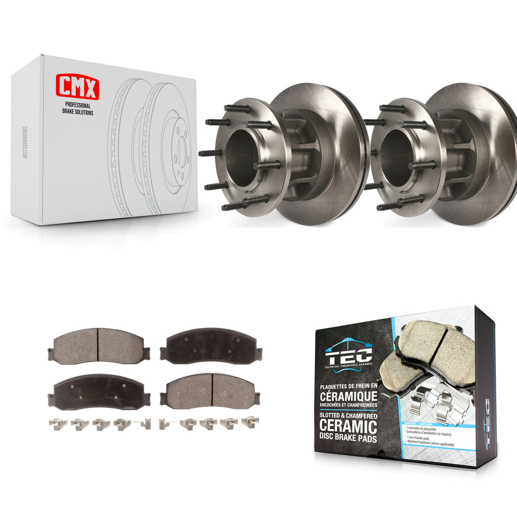 [Front] 2011 Ford F-350 Super Duty RWD Premium OE Brake Rotors & Ceramic Pads Kit For Max Braking
