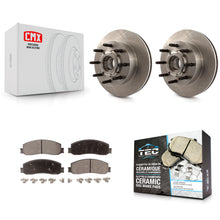 Charger l'image dans la galerie, Front Disc Brake Rotor Hub &amp; Ceramic Pad Kit For Ford F-250 Super Duty F-350 RWD