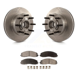 [Front] 2013 Ford F-350 Super Duty F-250 Premium OE Brake Rotors & Ceramic Pads Kit For Max Braking