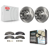 Front Brake Rotors & Ceramic Pad Kit For Ford E-350 Super Duty E-250 E-150 E-450