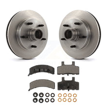 Charger l&#39;image dans la galerie, Front Disc Brake Rotors Hub And Ceramic Pad Kit For 1994-1999 Dodge Ram 1500 RWD