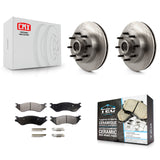 Front Brake Rotors Ceramic Pad Kit For 1999 Dodge Ram 1500 Van With 4000 Lb Axle