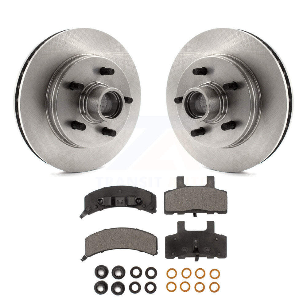 Front Disc Brake Rotors Hub And Ceramic Pad Kit For C1500 Chevrolet GMC Suburban