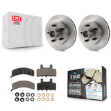 Front Disc Brake Rotors Hub And Ceramic Pad Kit For C1500 Chevrolet GMC Suburban