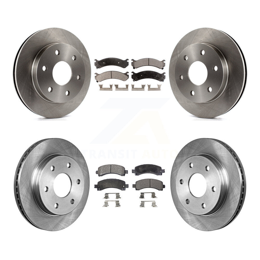 Front Rear Brake Rotors Ceramic Pad Kit For 06 Chevrolet Express 2500 GAS engine