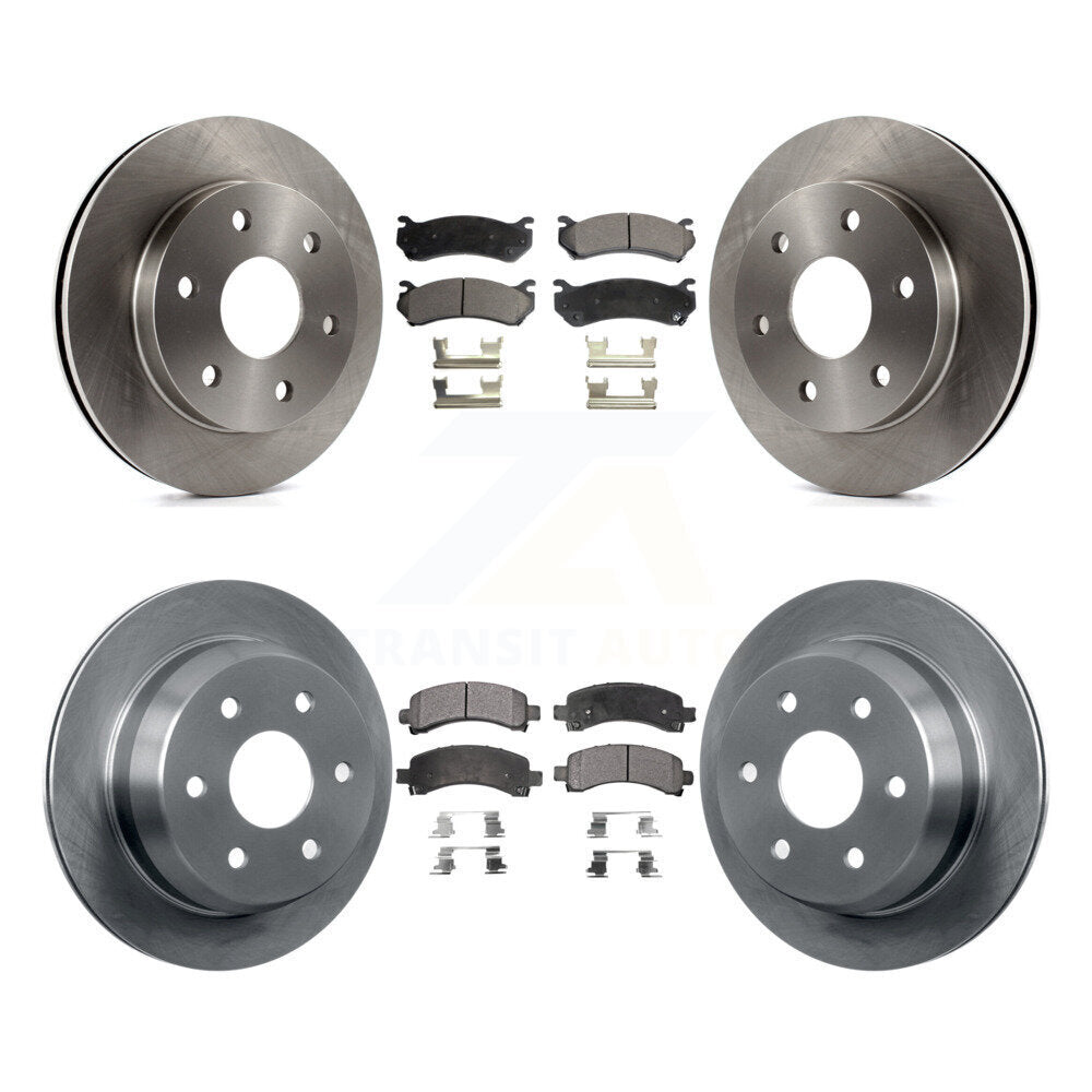Front Rear Disc Brake Rotors And Ceramic Pads Kit For Chevrolet Avalanche 1500