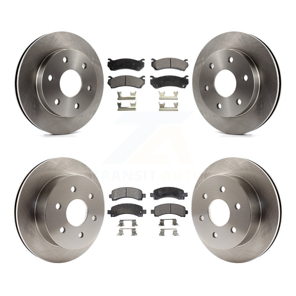 Front Rear Brake Rotor And Ceramic Pad Kit For Chevrolet Express 2500 GMC Savana