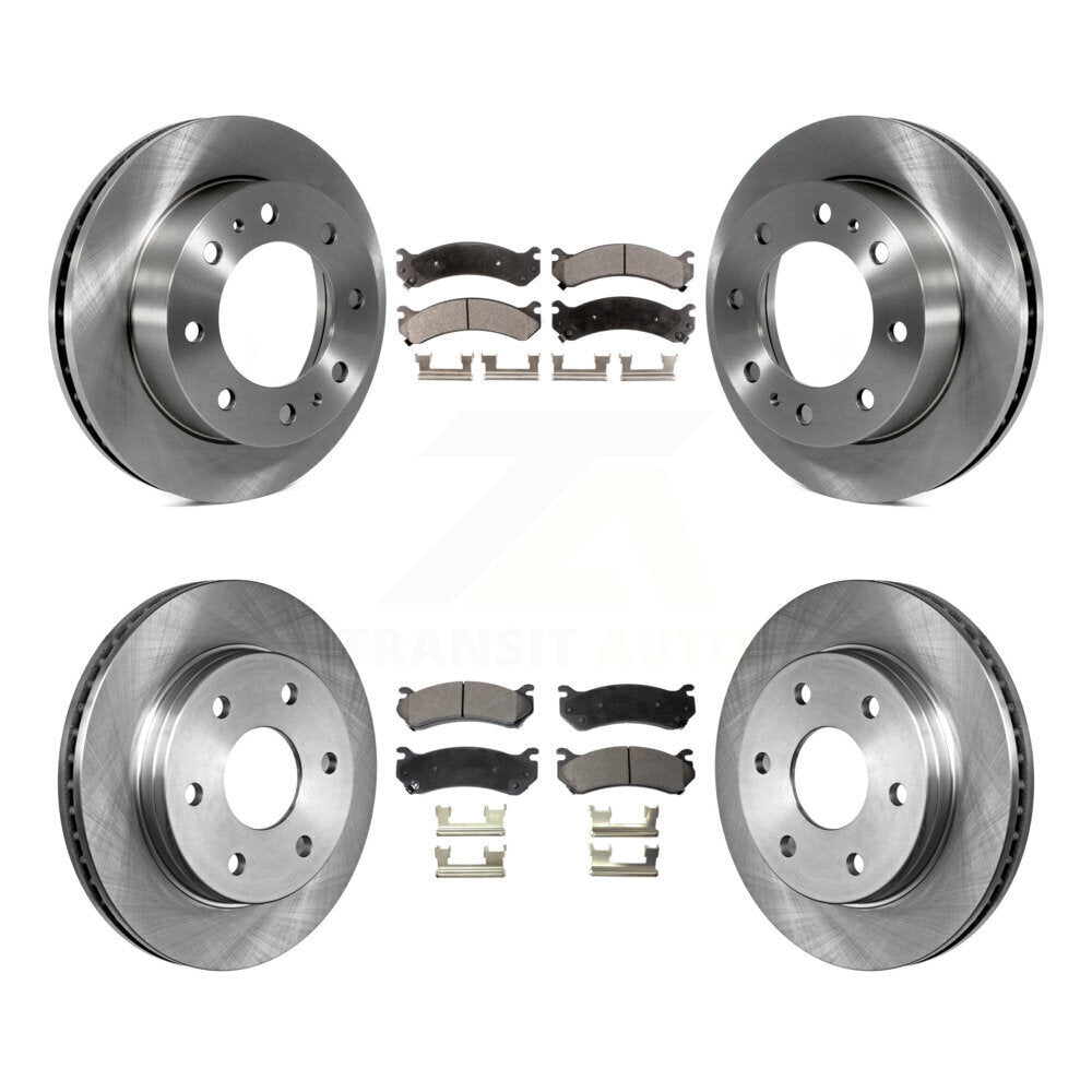 Front Rear Brake Rotor Ceramic Pad Kit For Chevrolet Silverado 2500 HD GMC H2 XL