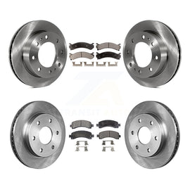 Front Rear Brake Rotor And Ceramic Pad Kit For Chevrolet Express 2500 GMC Savana
