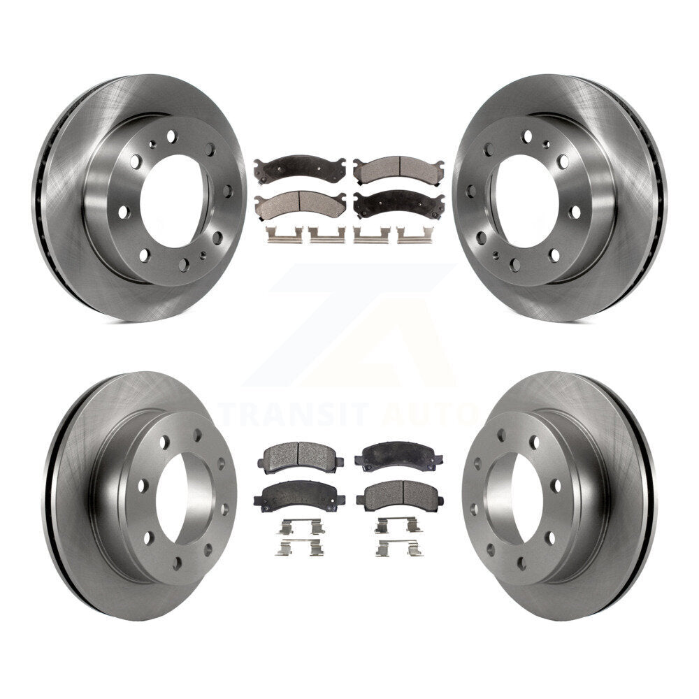 Front Rear Brake Rotor And Ceramic Pad Kit For Chevrolet Express 2500 GMC Savana