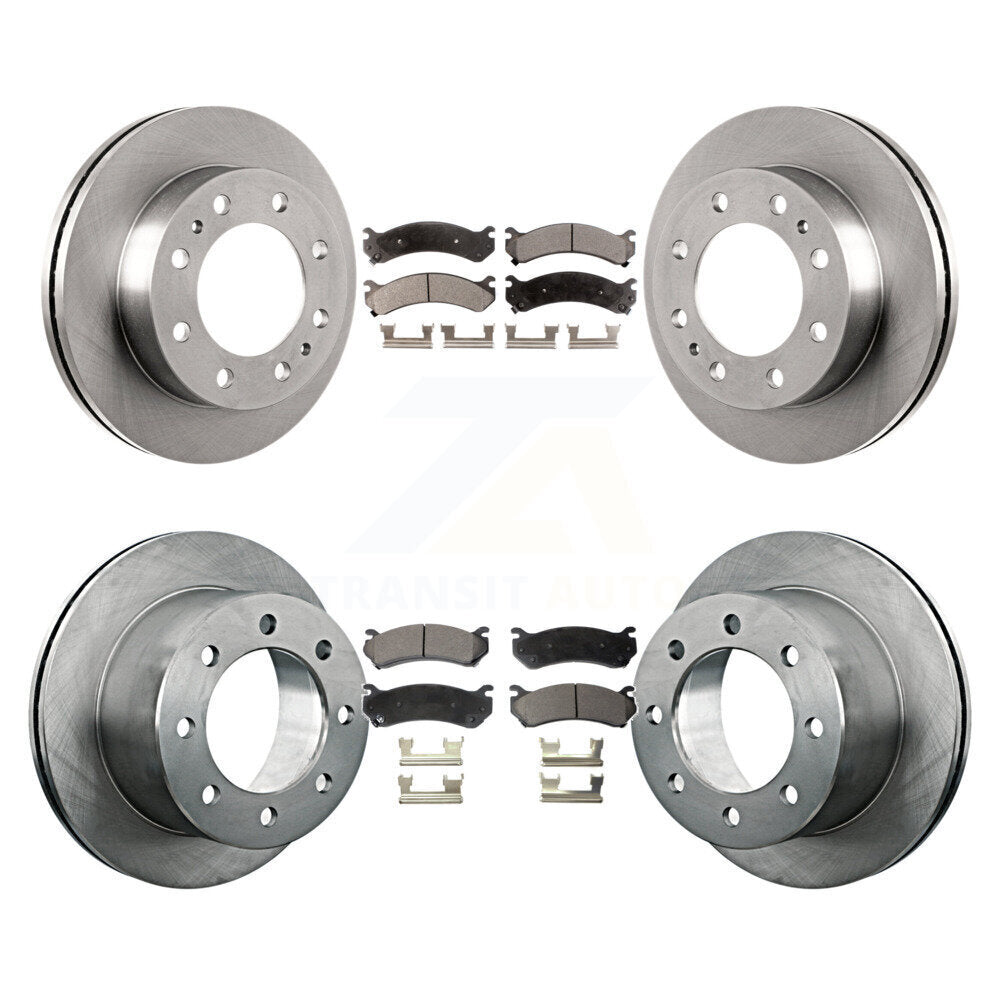 Front Rear Disc Brake Rotors And Ceramic Pads Kit For GMC Sierra 3500 Classic