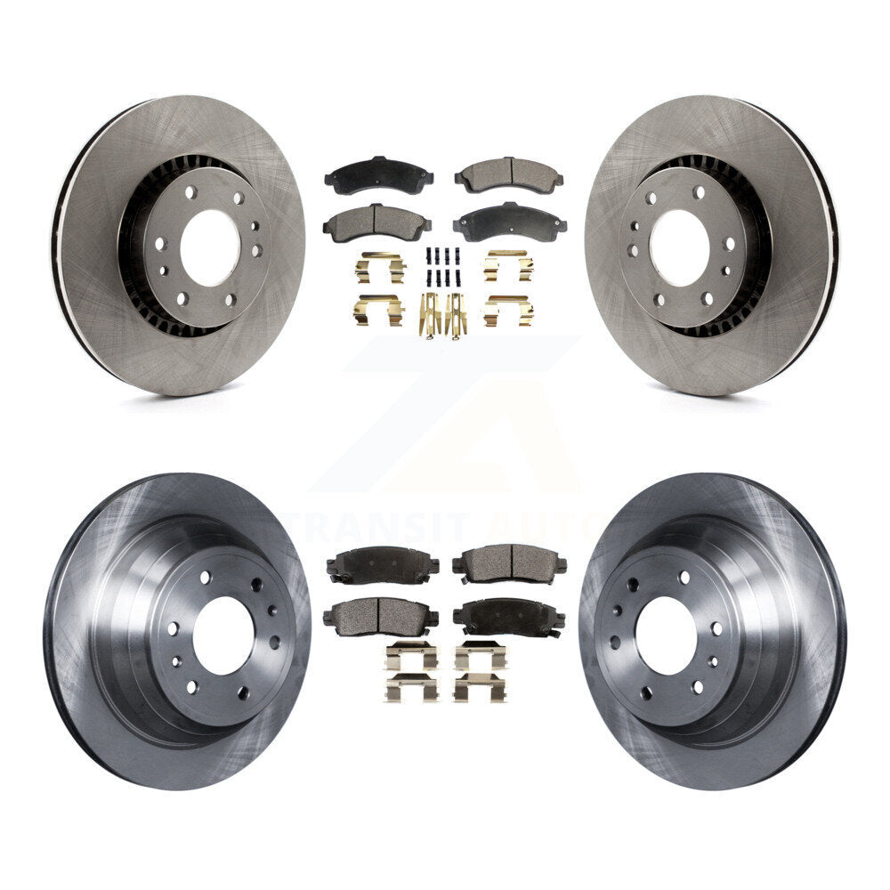 Front Rear Brake Rotor & Ceramic Pad Kit For Chevrolet Trailblazer GMC EXT Envoy