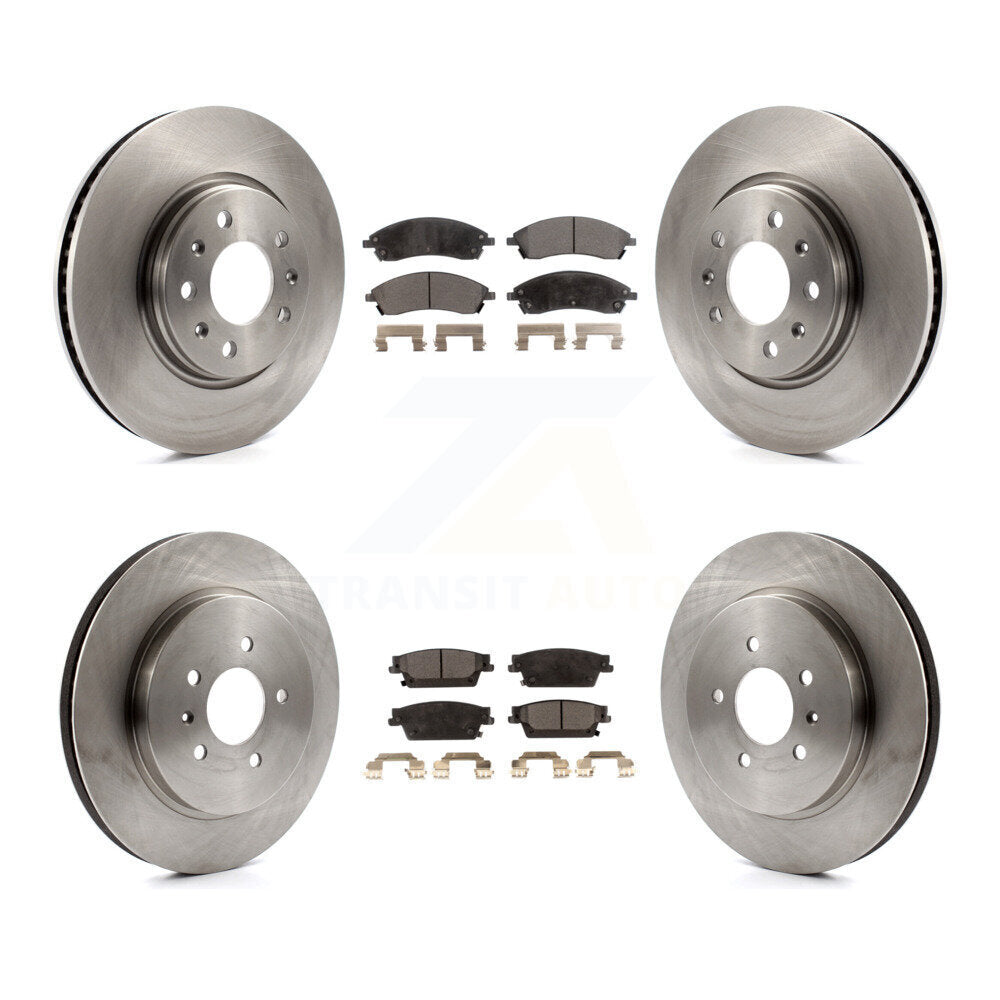 Front Rear Disc Brake Rotors And Ceramic Pad Kit For 2006-2007 Cadillac CTS Base