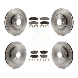 Front Rear Disc Brake Rotors And Ceramic Pad Kit For 2006-2007 Cadillac CTS Base