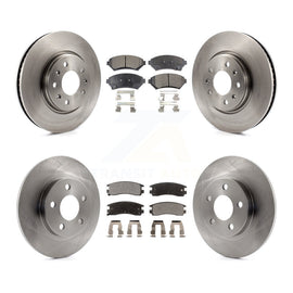 Front Rear Brake Rotor And Ceramic Pad Kit For Cadillac Seville With Solid