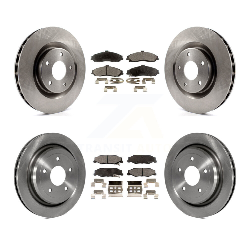 Front Rear Disc Brake Rotors Ceramic Pad Kit For Chevrolet Corvette Cadillac XLR