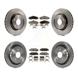Front Rear Disc Brake Rotors Ceramic Pad Kit For Chevrolet Corvette Cadillac XLR