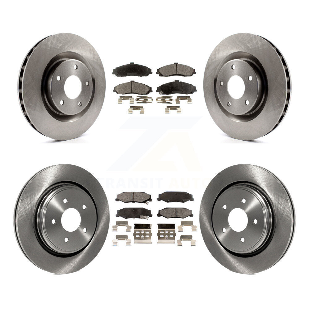 Front Rear Brake Rotor & Ceramic Pad Kit For Cadillac XLR With Heavy Duty Brakes