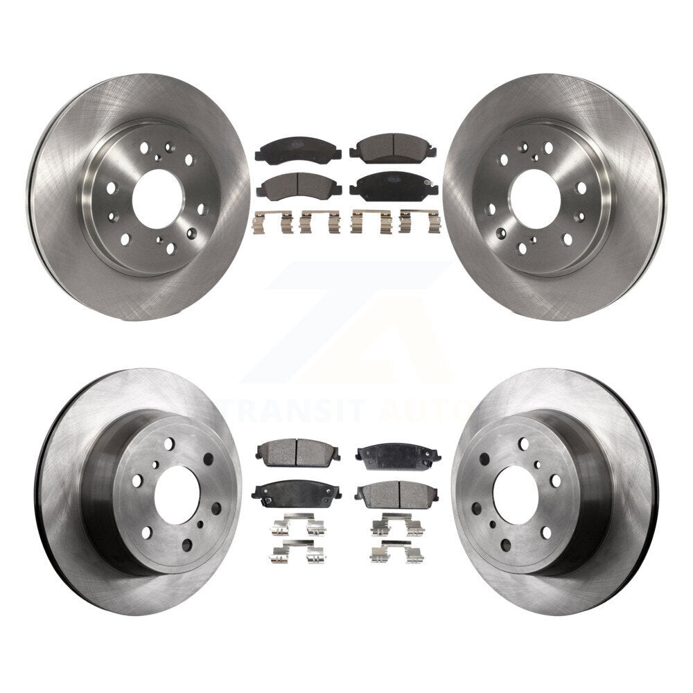Front Rear Brake Rotor & Ceramic Pad Kit For Chevrolet Silverado 1500 GMC Sierra